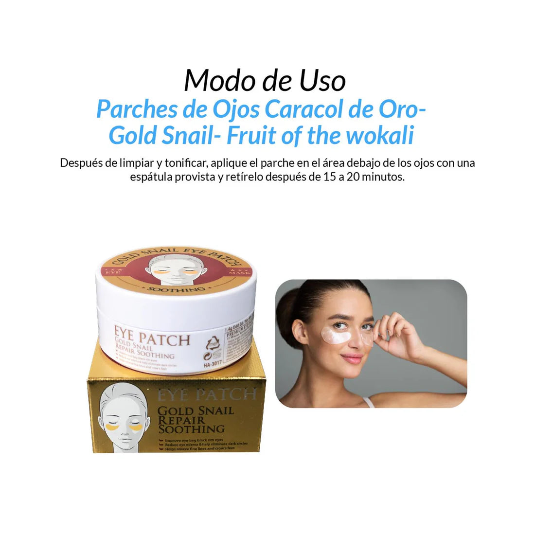 Mascarilla para Ojeras Gold Snail